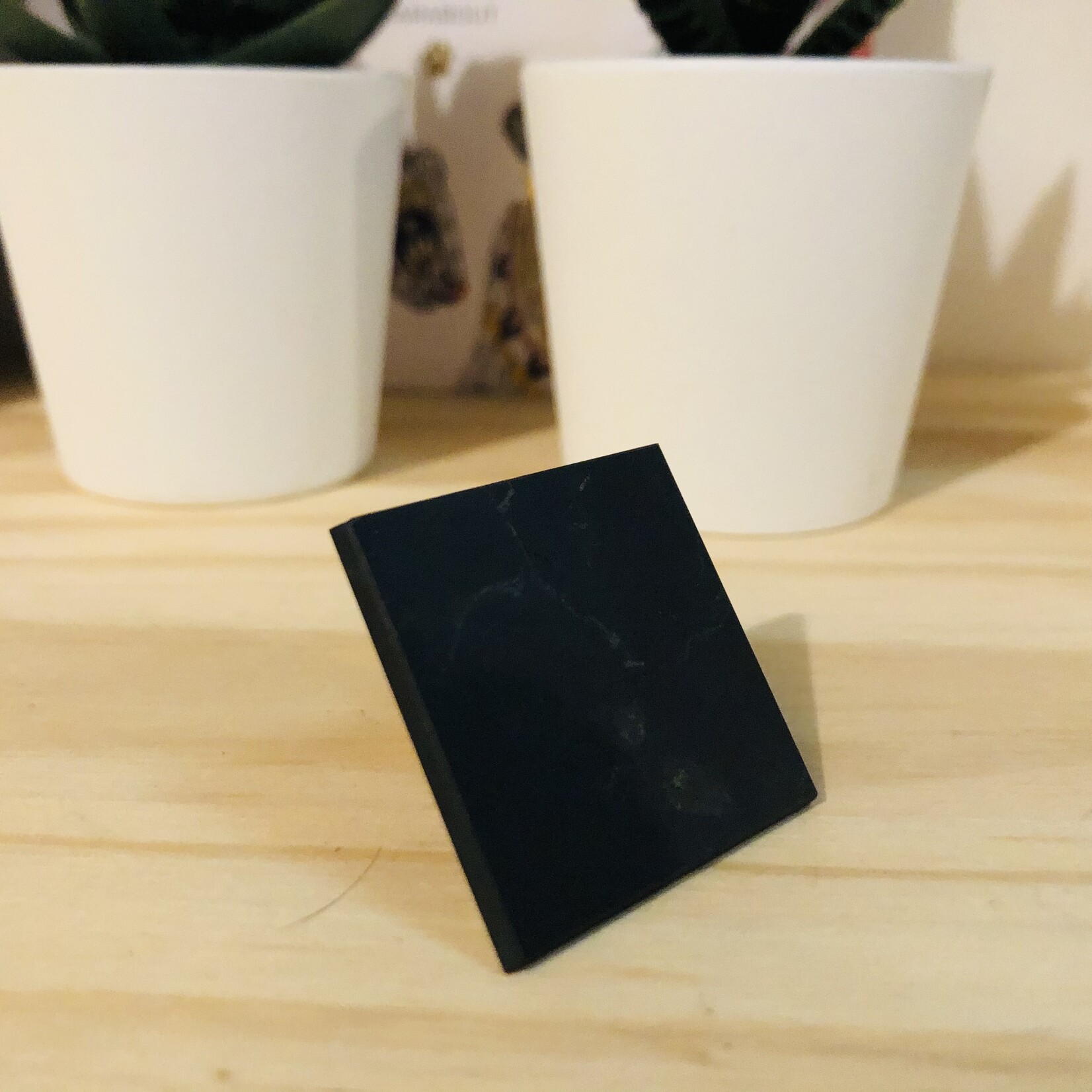 Russian Shungite Pyramid - Natural Black Stone for EMF Protection and Energetic Harmony