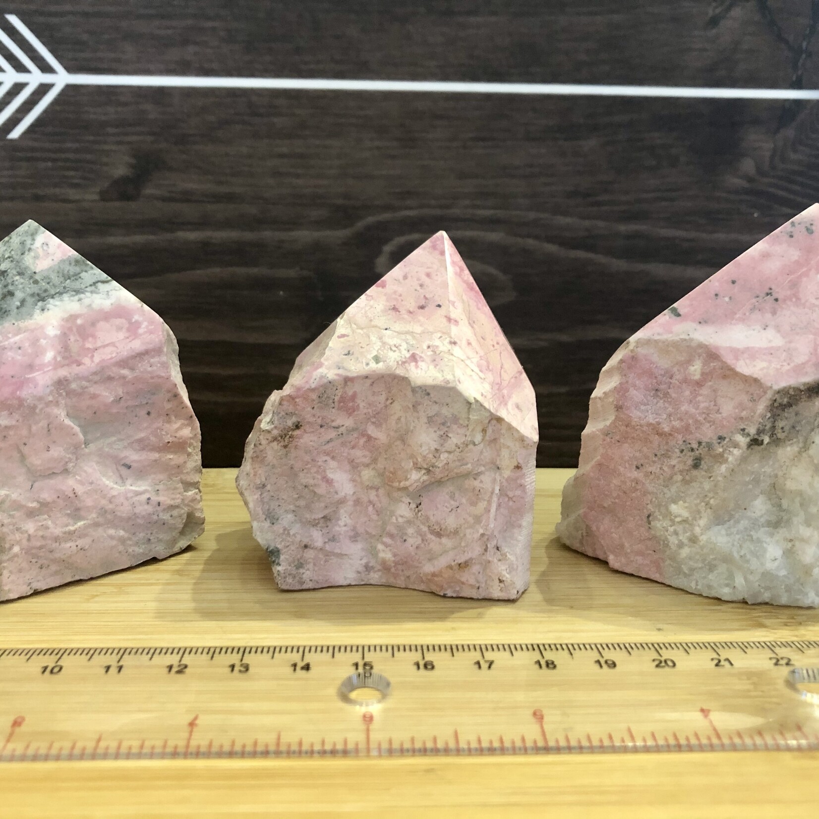 Elegant Pink Rhodonite Pyramid – Rough Base with Polished Top for Emotional Healing & Balance