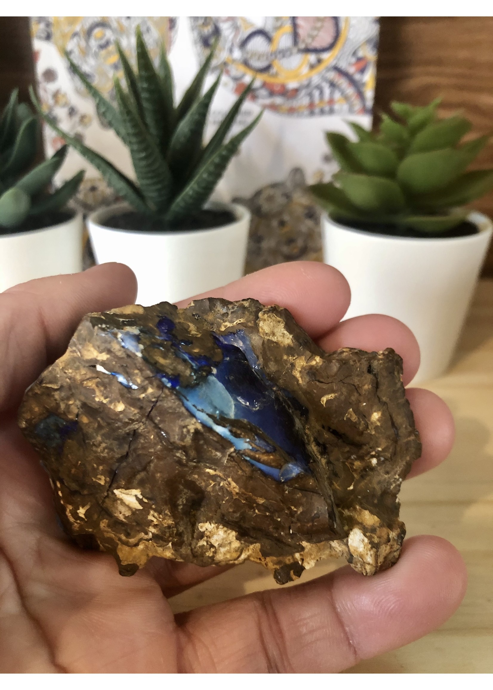 opale boulder rough-double blues