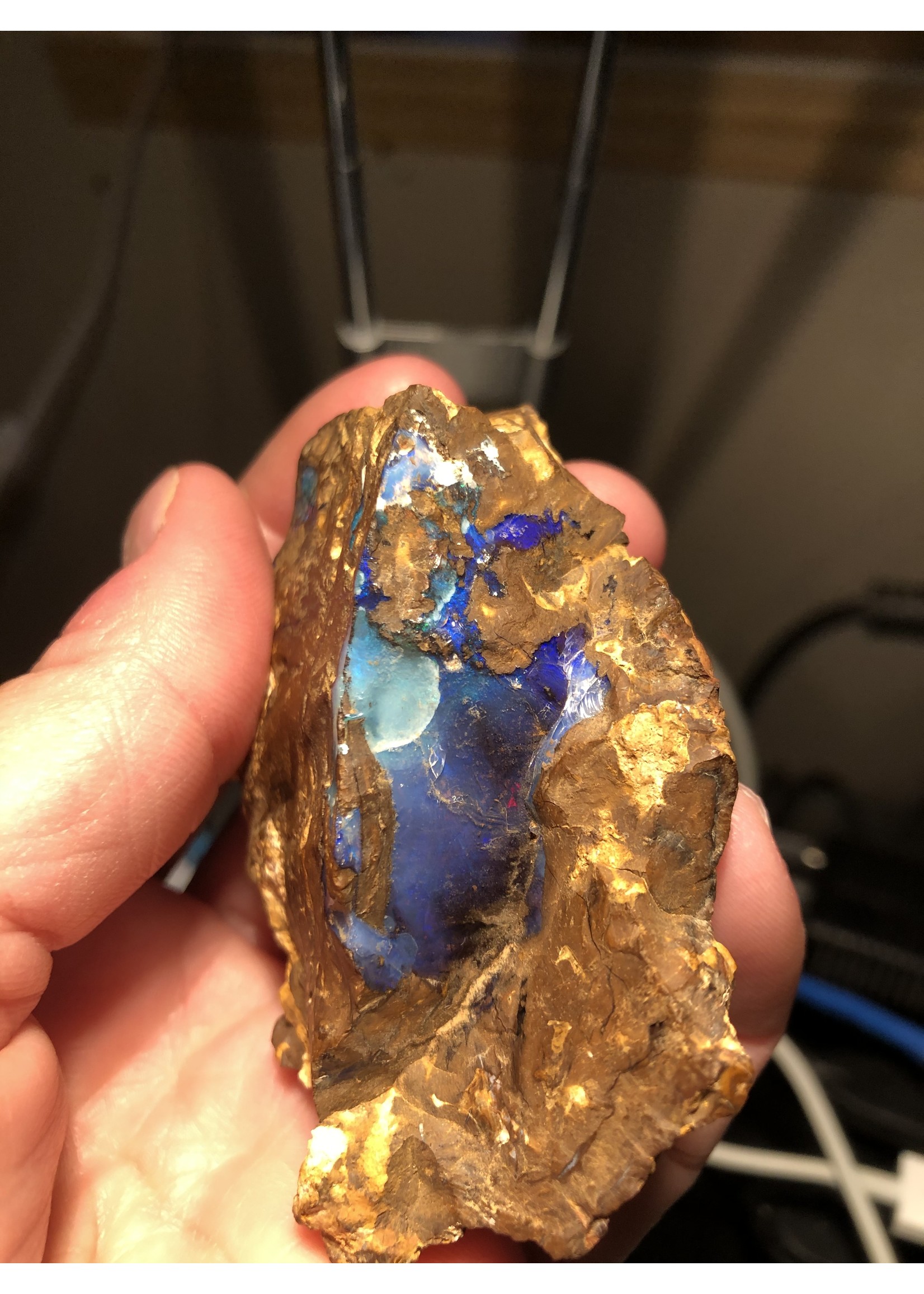 rough boulder opal-double blues