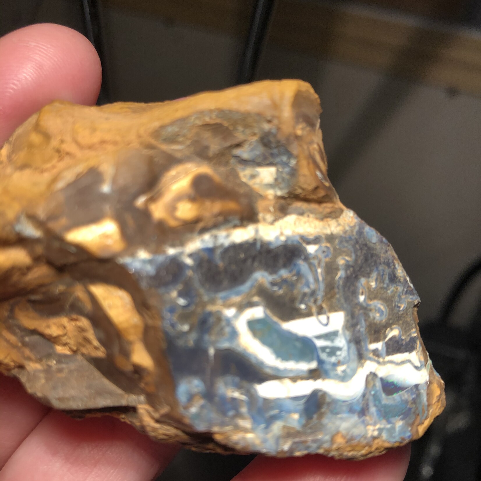 rough boulder opal-double side