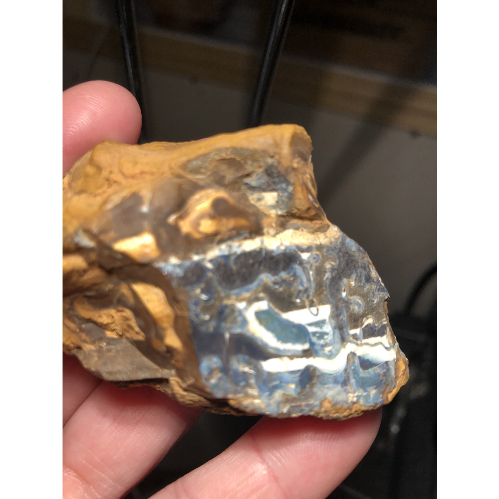 rough boulder opal-double side