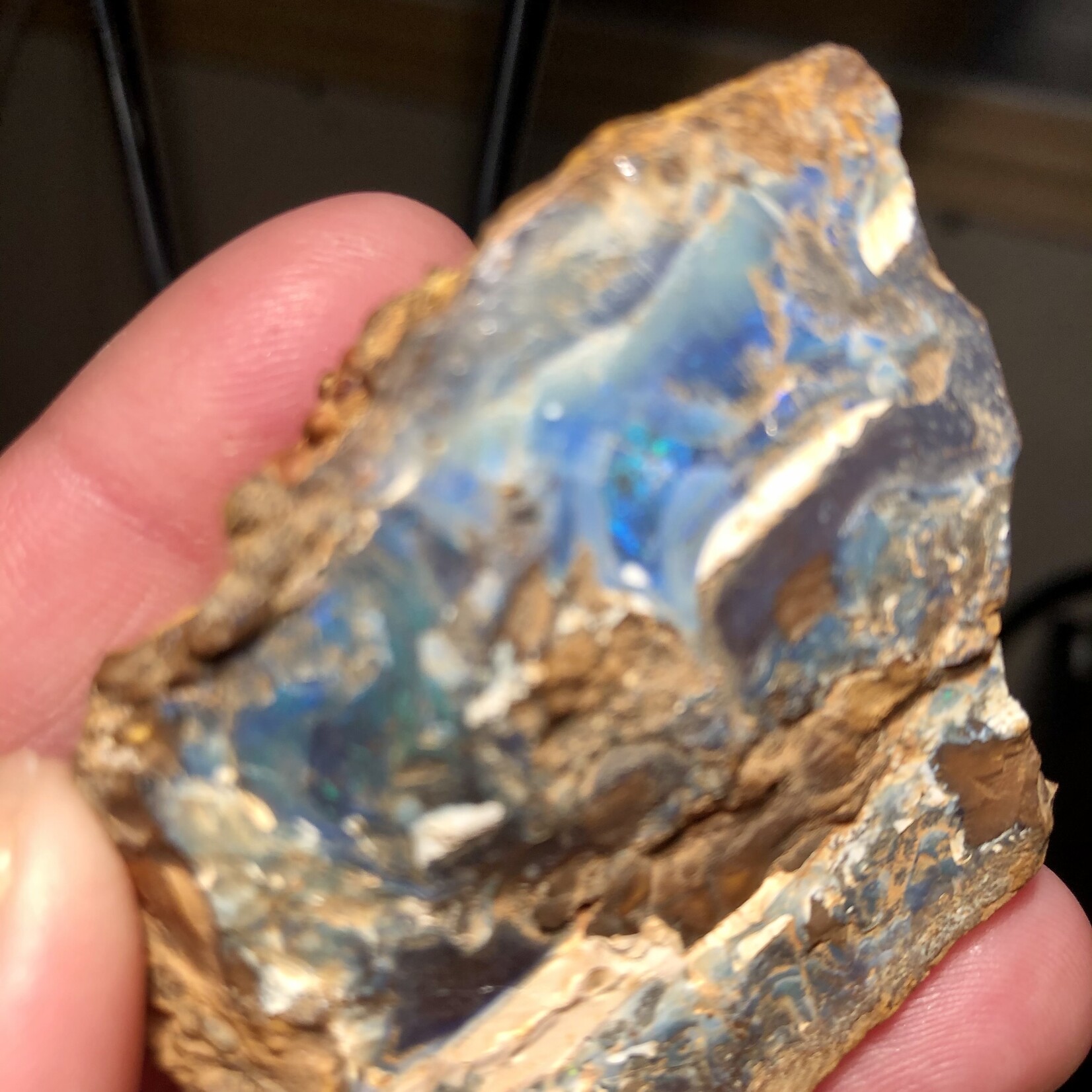 rough boulder opal-double side