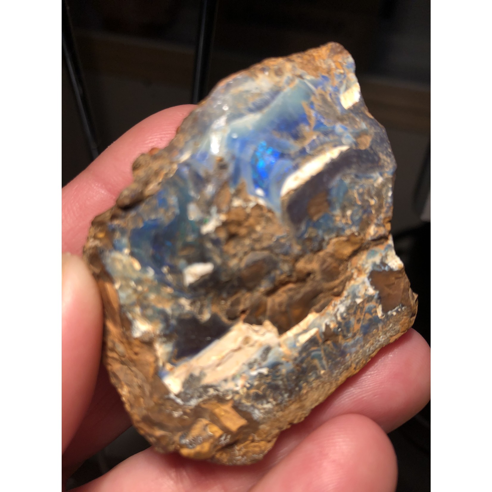 rough boulder opal-double side