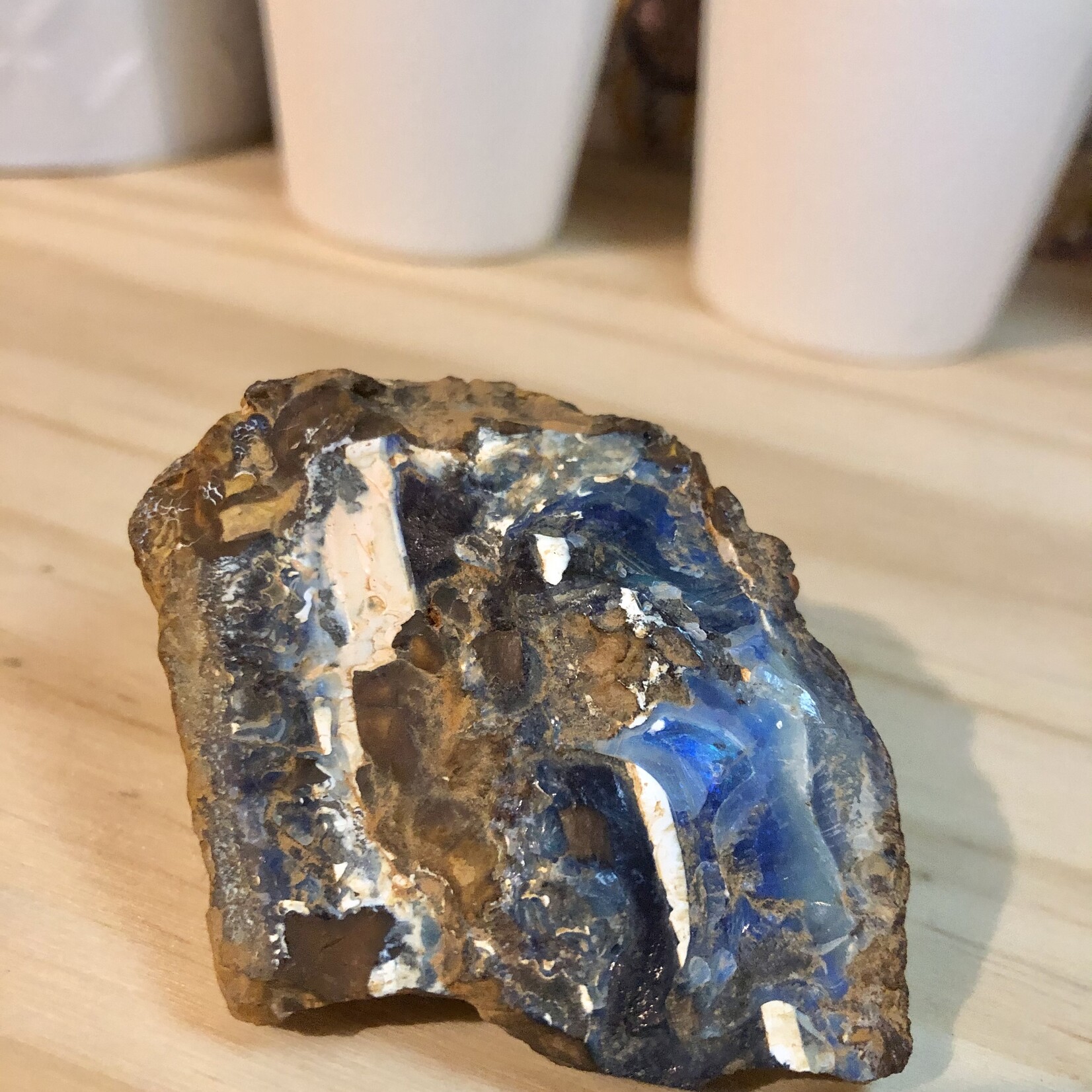 rough boulder opal-double side