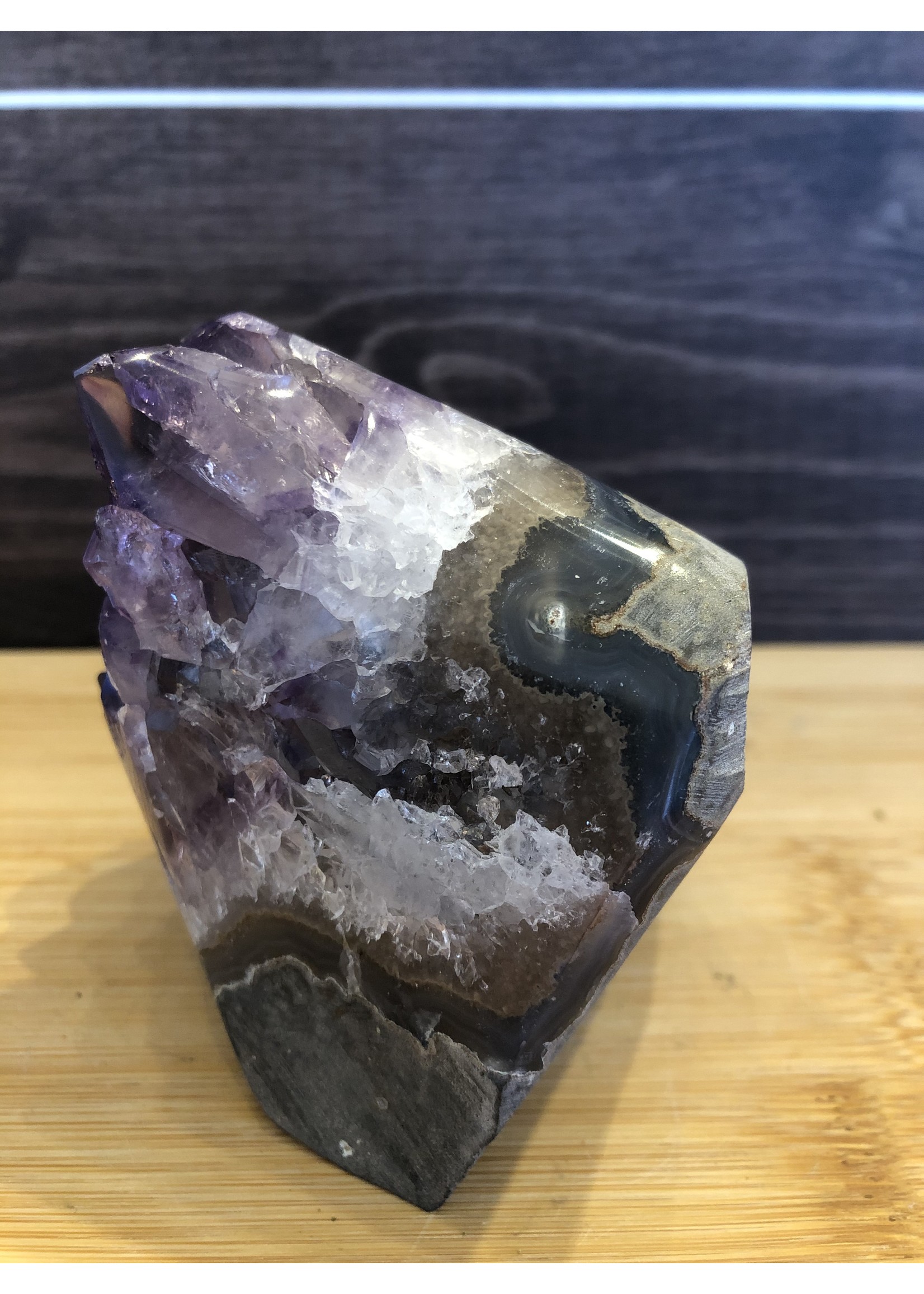 majestic amethyst free form, promotes spiritual upliftment, concentration and meditation