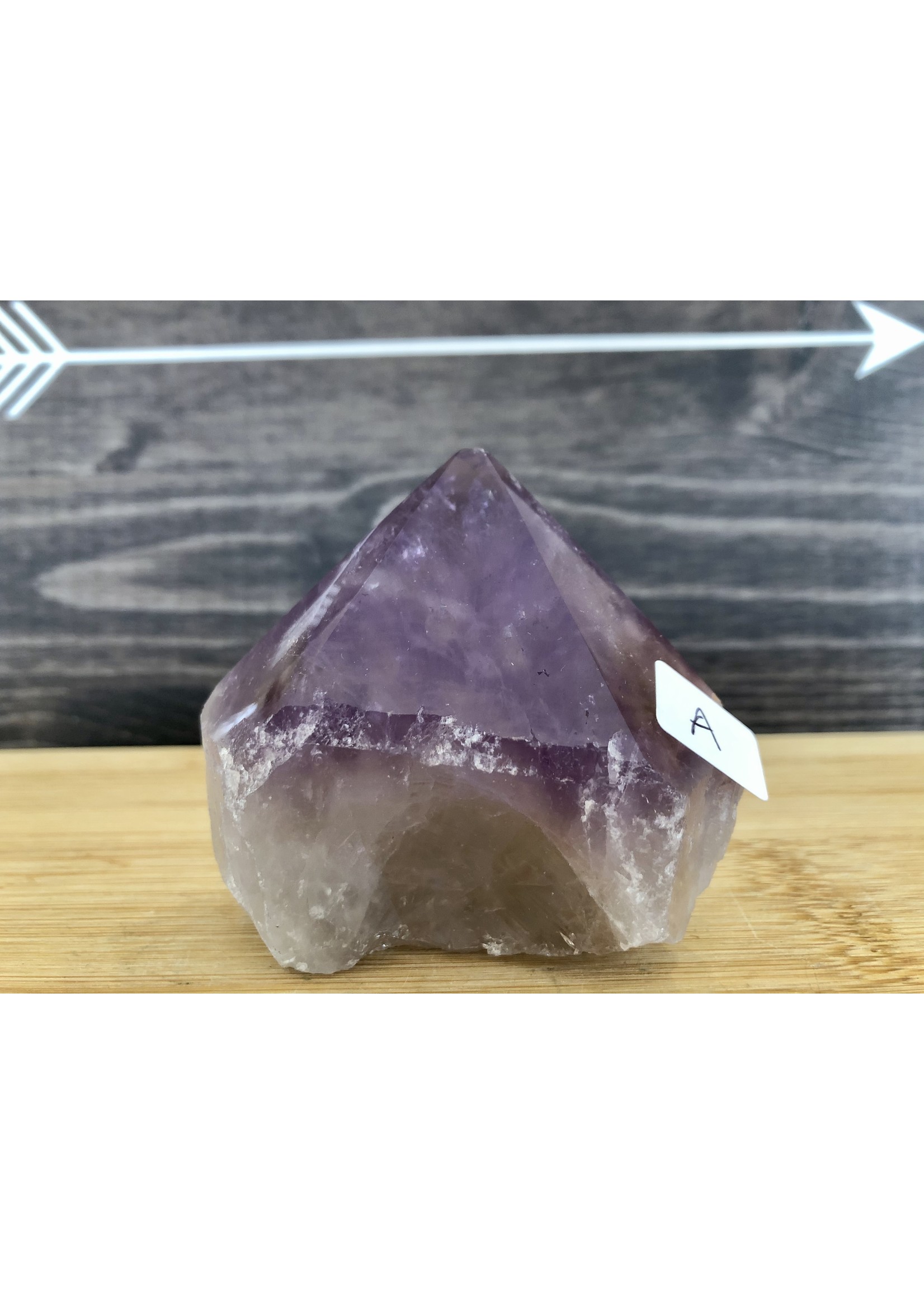 large amethyst top polished, large amethyst point, stone of wisdom and humility, promotes spiritual elevation, concentration and meditation