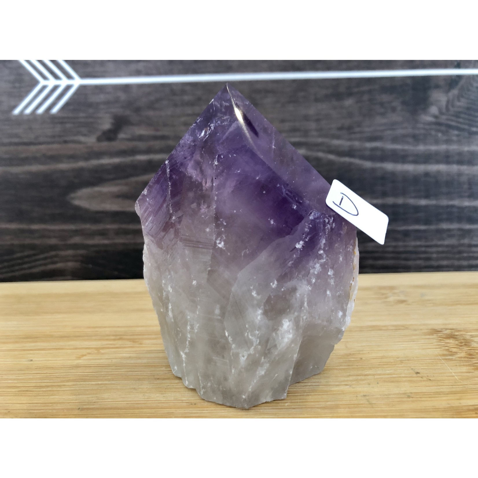 large amethyst top polished, large amethyst point, stone of wisdom and humility, promotes spiritual elevation, concentration and meditation