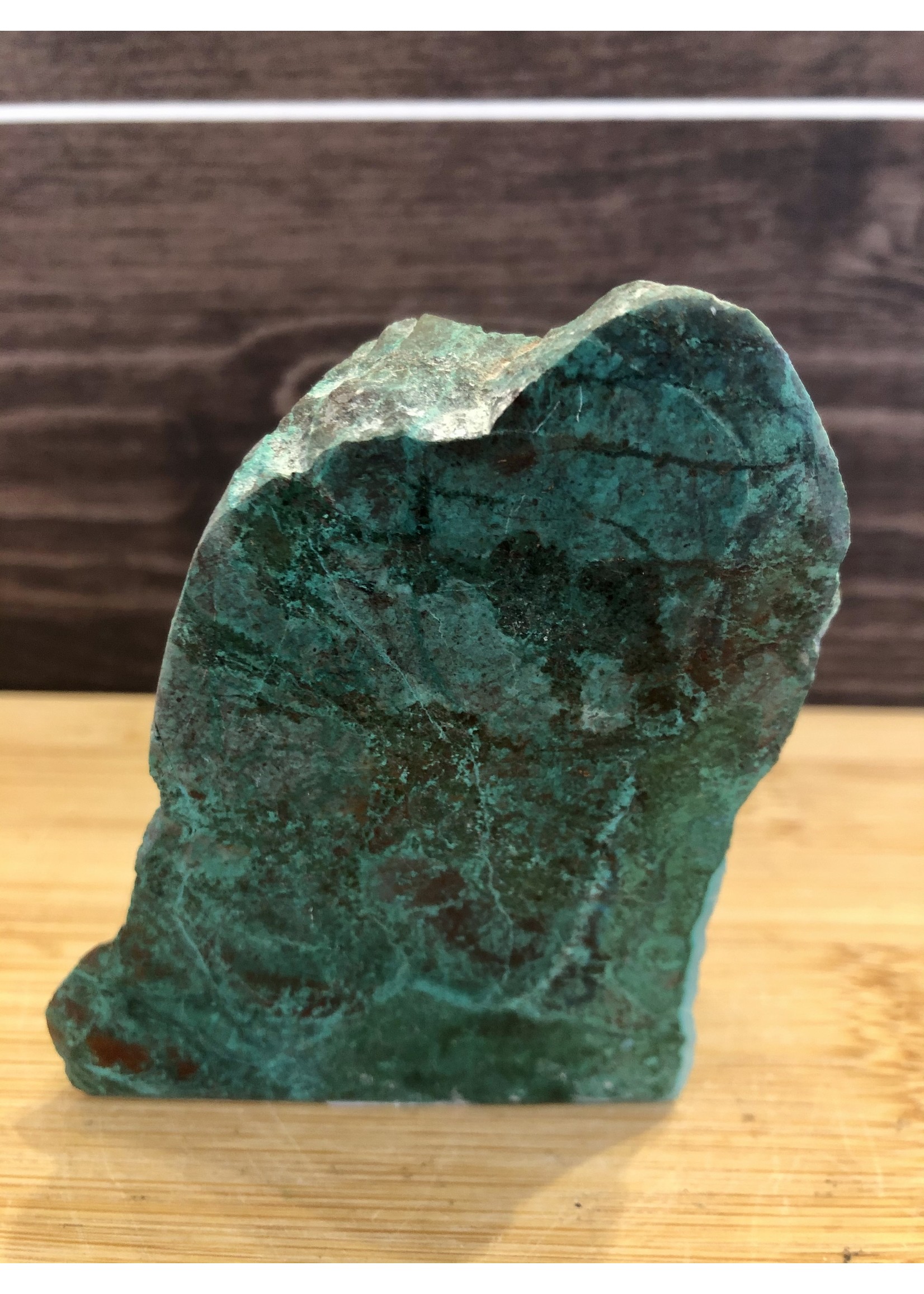Large Striking Green Chrysocolla Freeform- A Positive Stone for Friendship and Warding Off Negativity