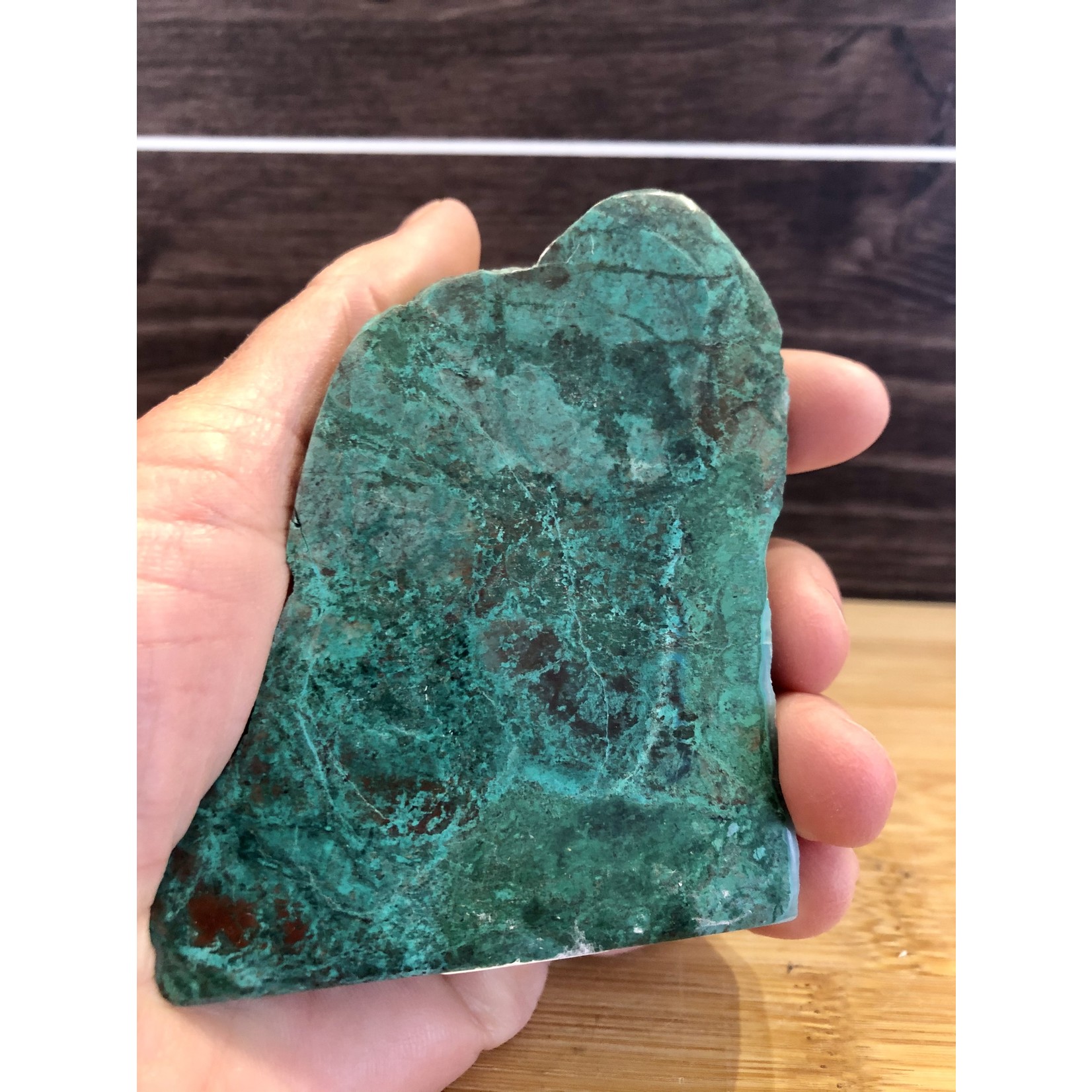 Large Striking Green Chrysocolla Freeform- A Positive Stone for Friendship and Warding Off Negativity