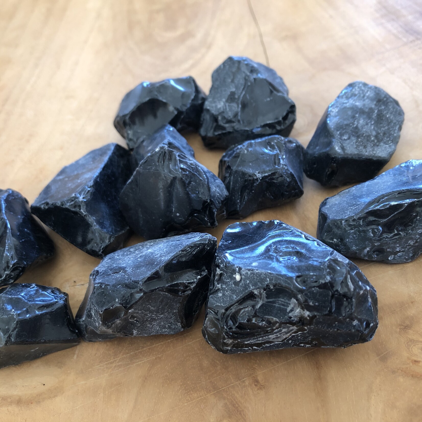 black obsidian-rough