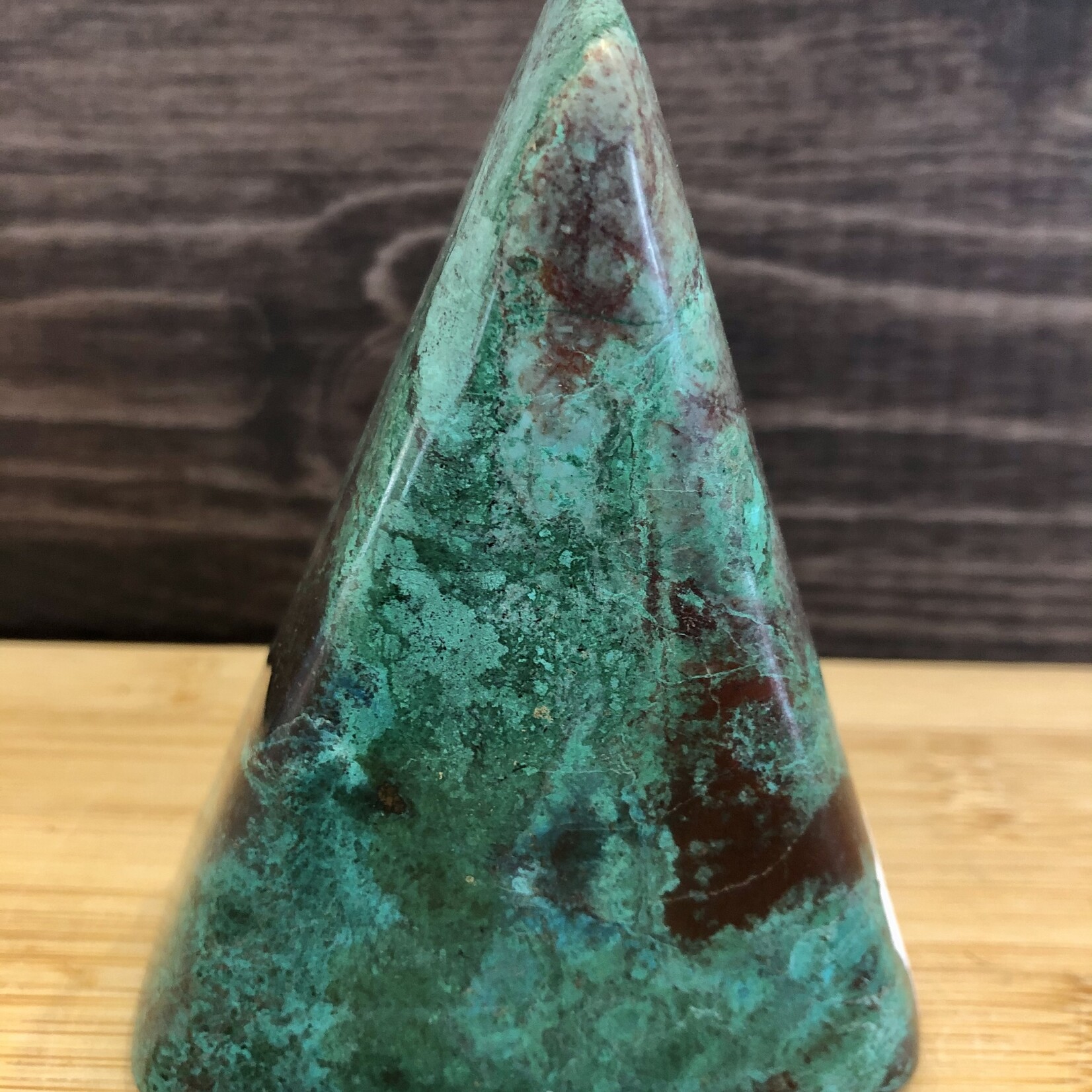 Polished Chrysocolla Triangle – Positive Energy Stone for Strengthening Friendships