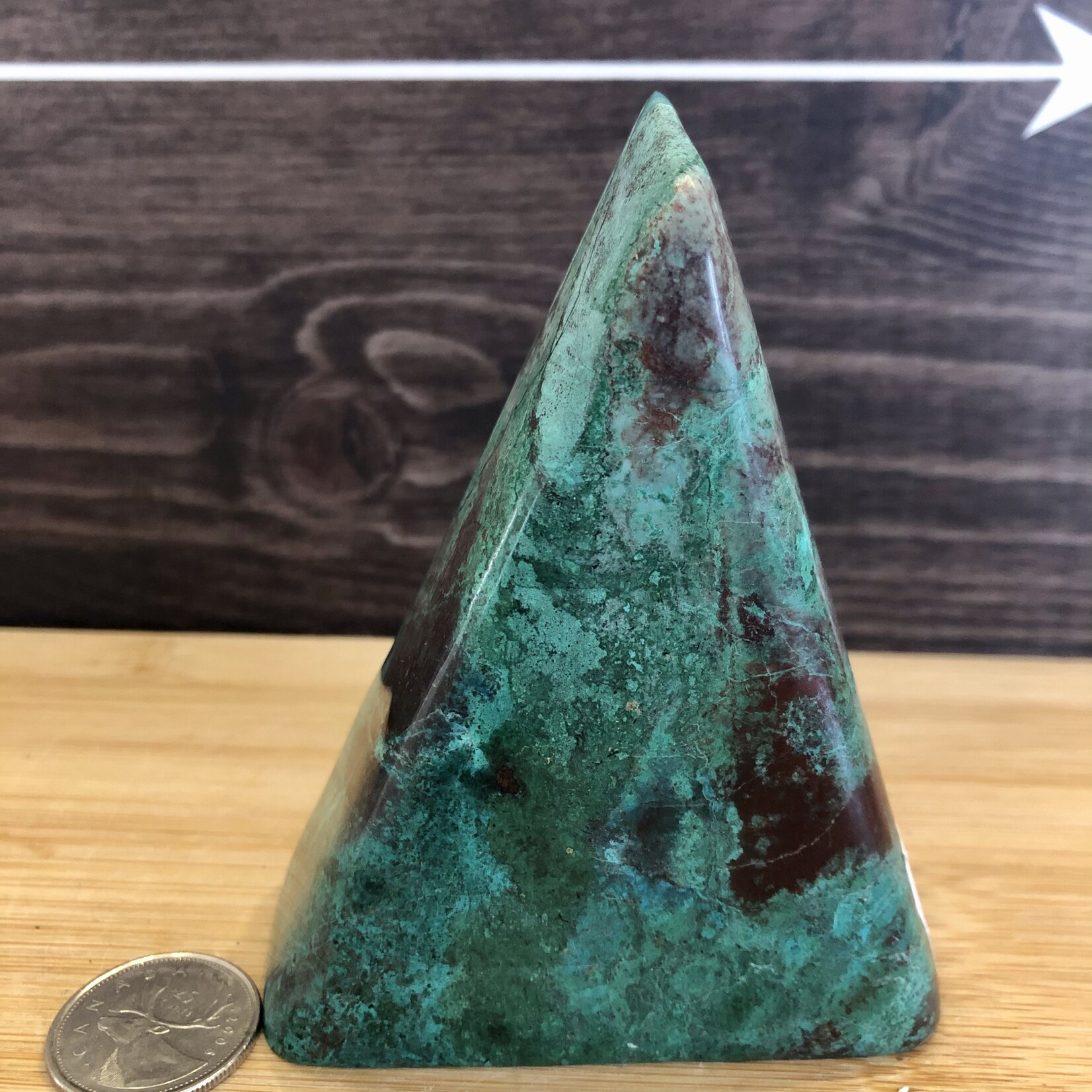 Polished Chrysocolla Triangle – Positive Energy Stone for Strengthening Friendships