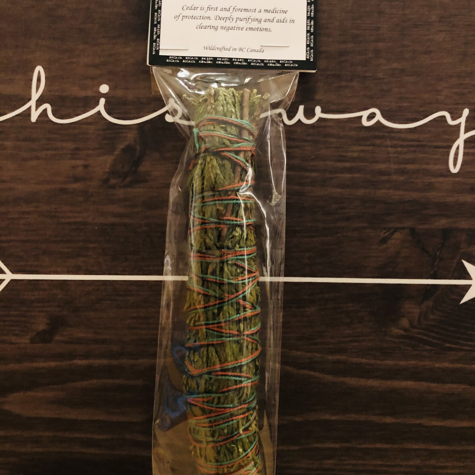 Cedar Smudge Stick from High Mountain Valley near Ashcroft, BC – For Protection, Healing, Purification & Emotional Balance