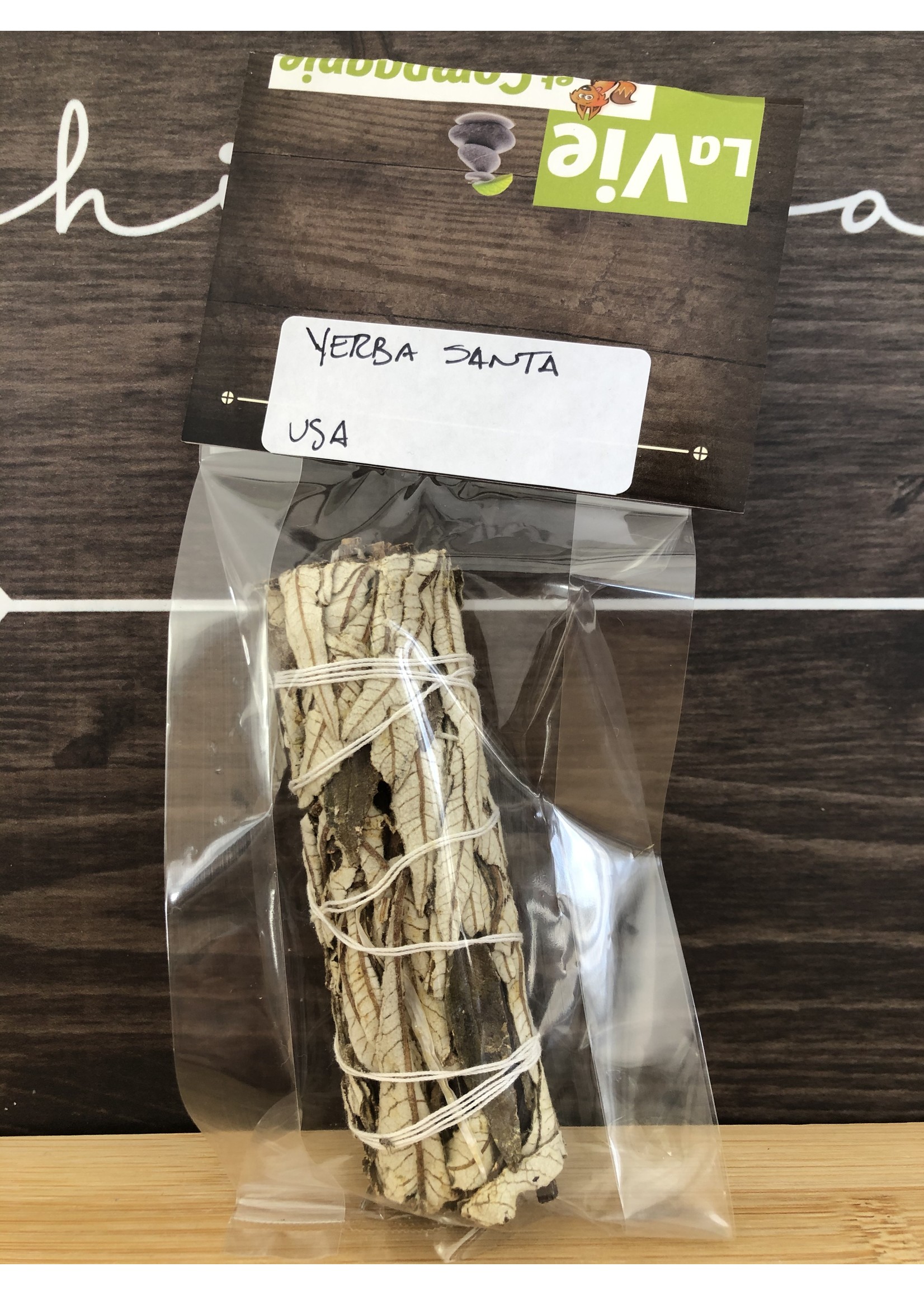 yerba-santa smudge stick, called holy herb, fills the air with delicious fragrance, offers protection against negative energies