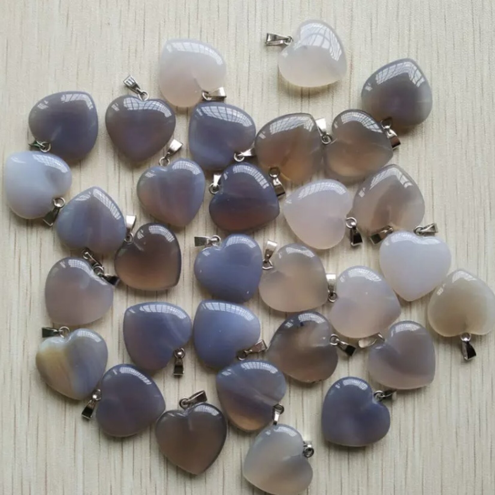 pendant grey agate 20mm