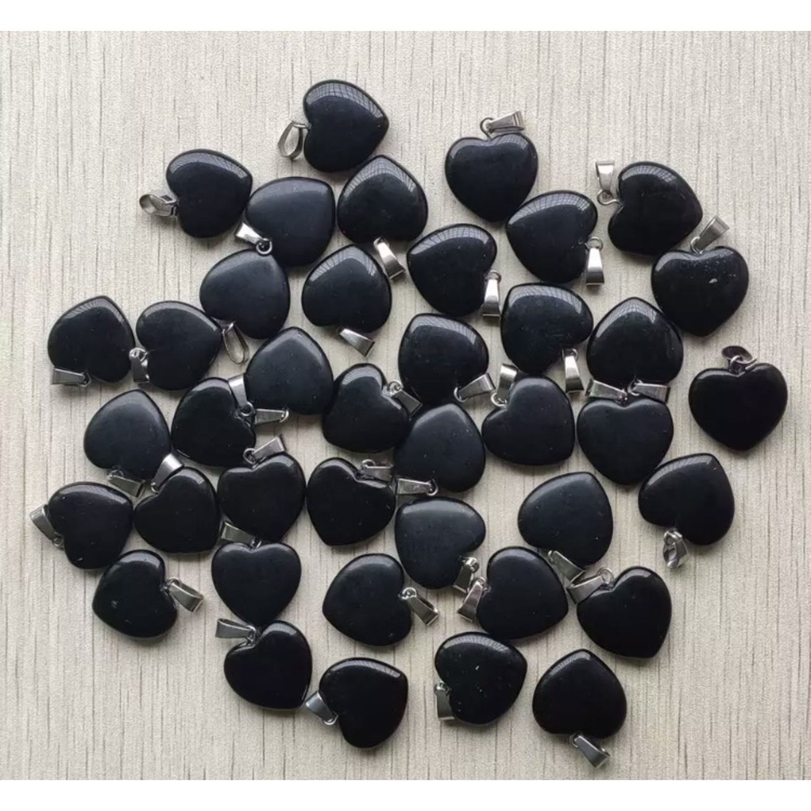 pendant black obsidian 20mm