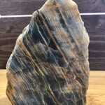 large morceau onyx bleue polie