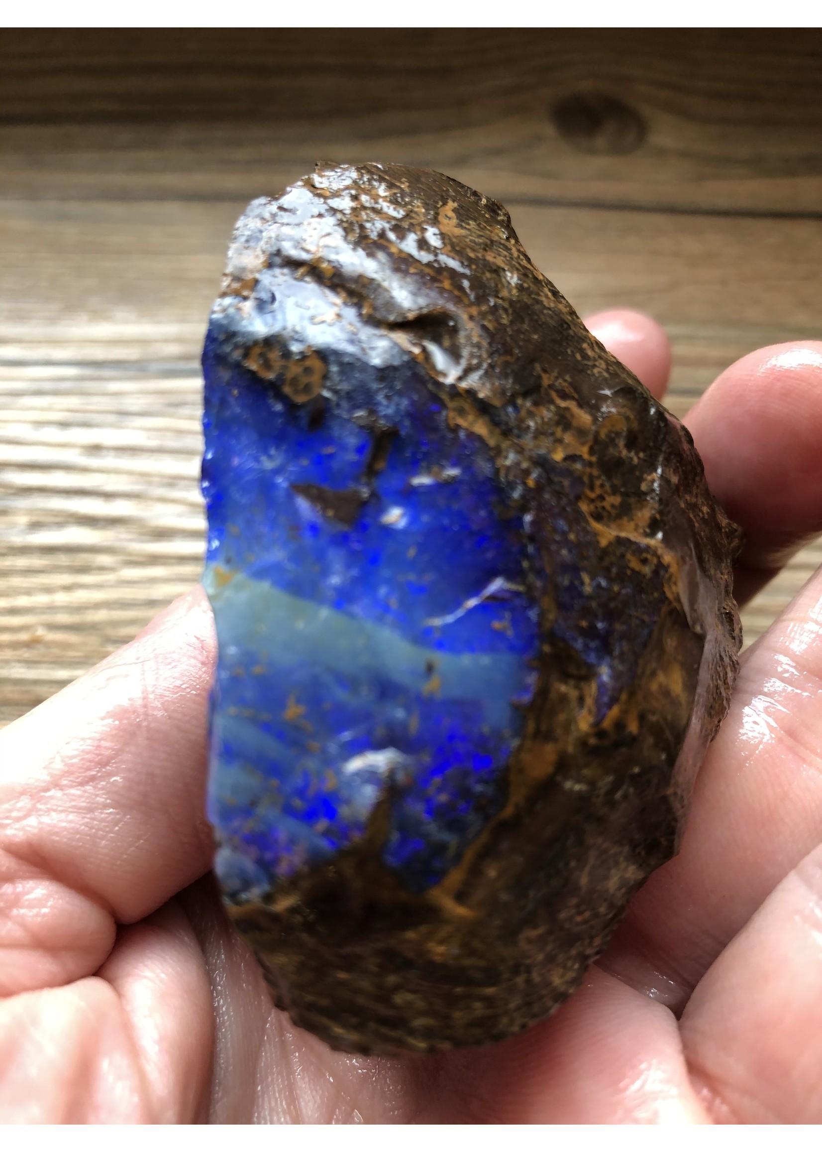 rough boulder opal-glittering