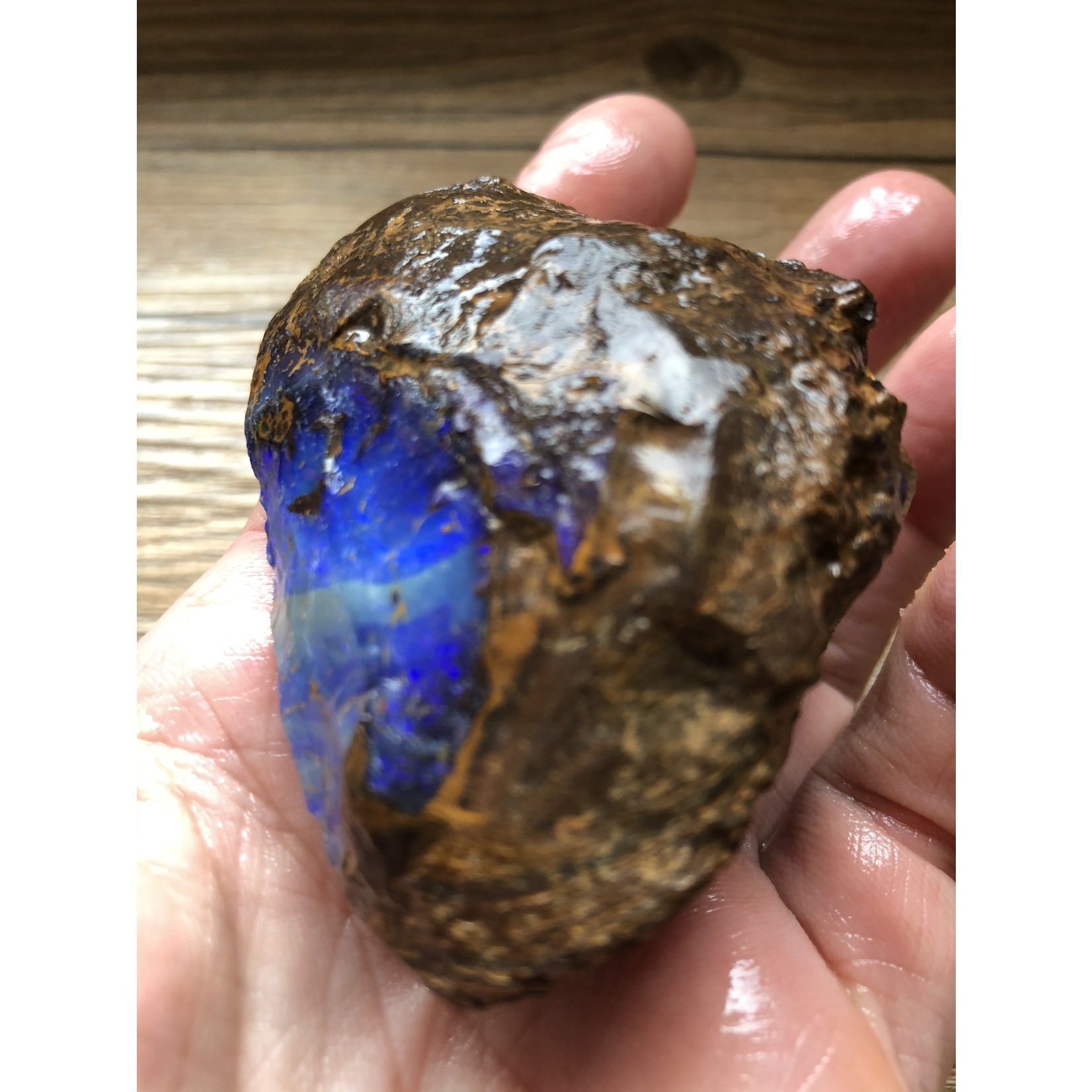 rough boulder opal-glittering