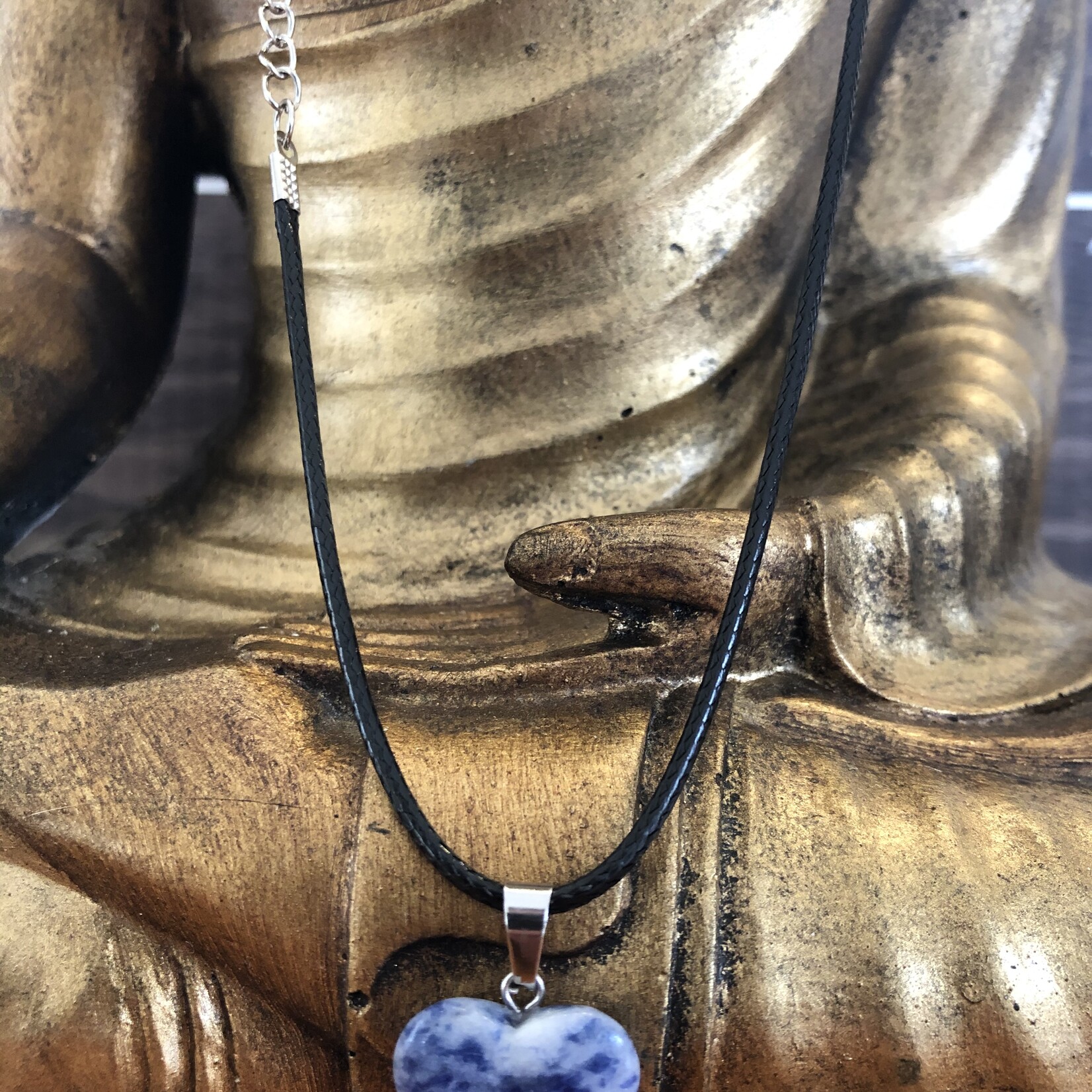 collier cœur sodalite
