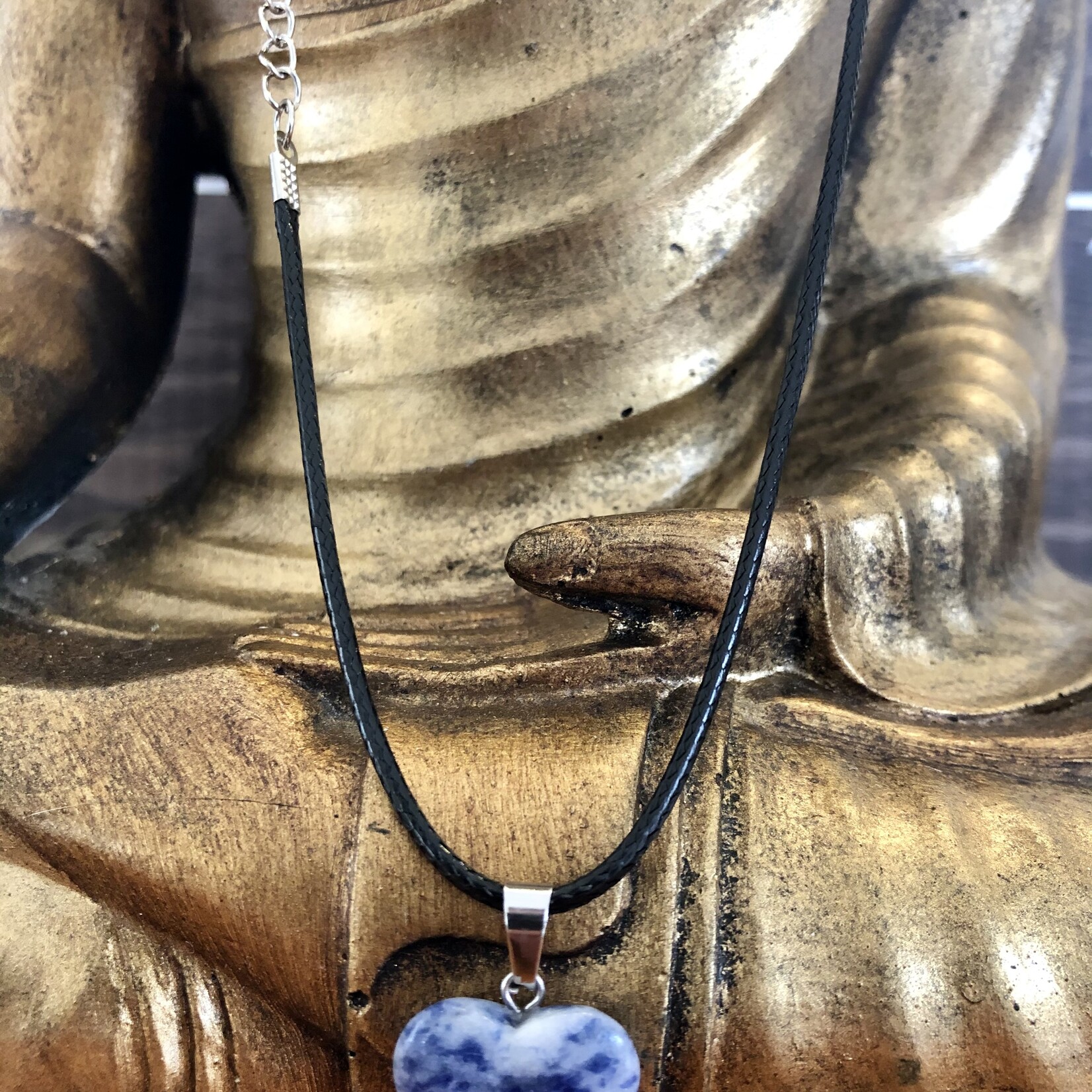 collier cœur sodalite