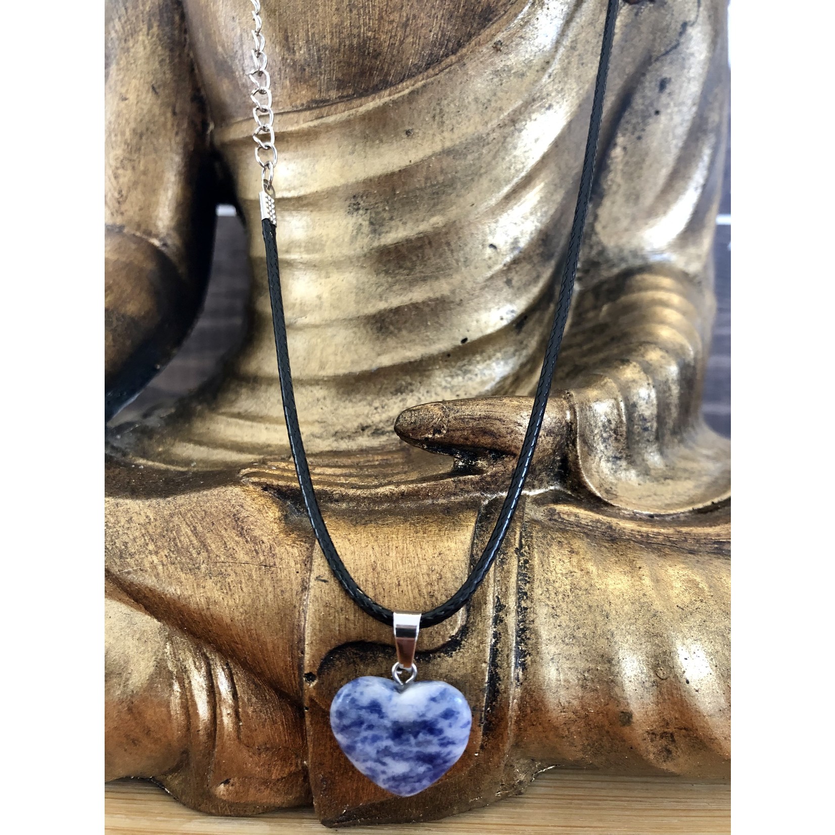 heart necklace sodalite