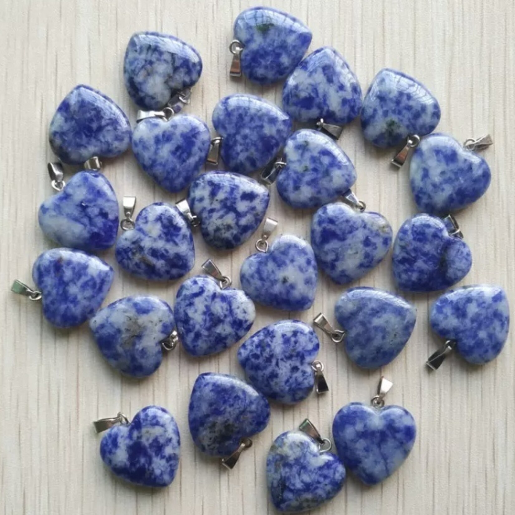 collier cœur sodalite