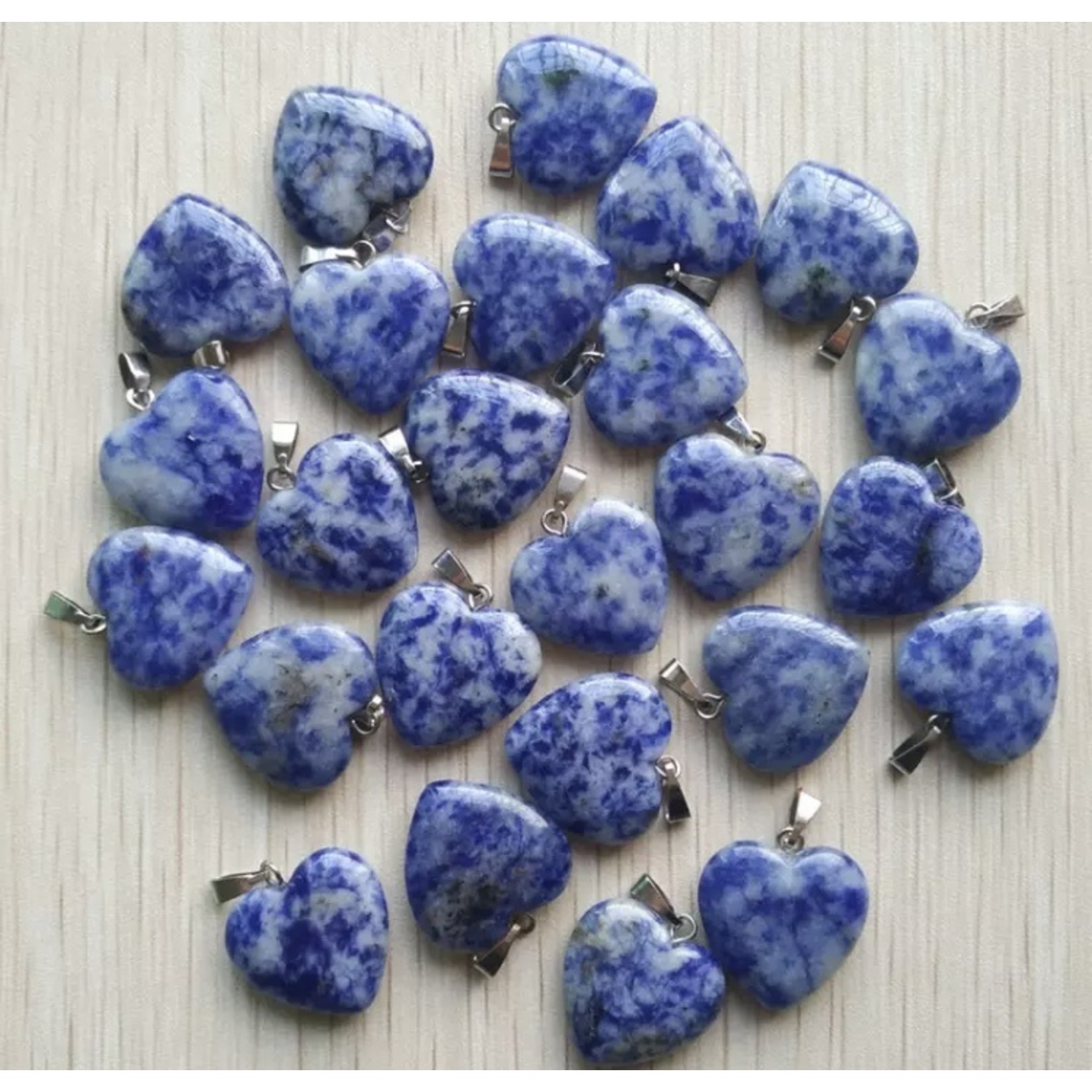 heart necklace sodalite