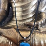 collier cœur onyx bleu