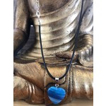 collier cœur onyx bleu