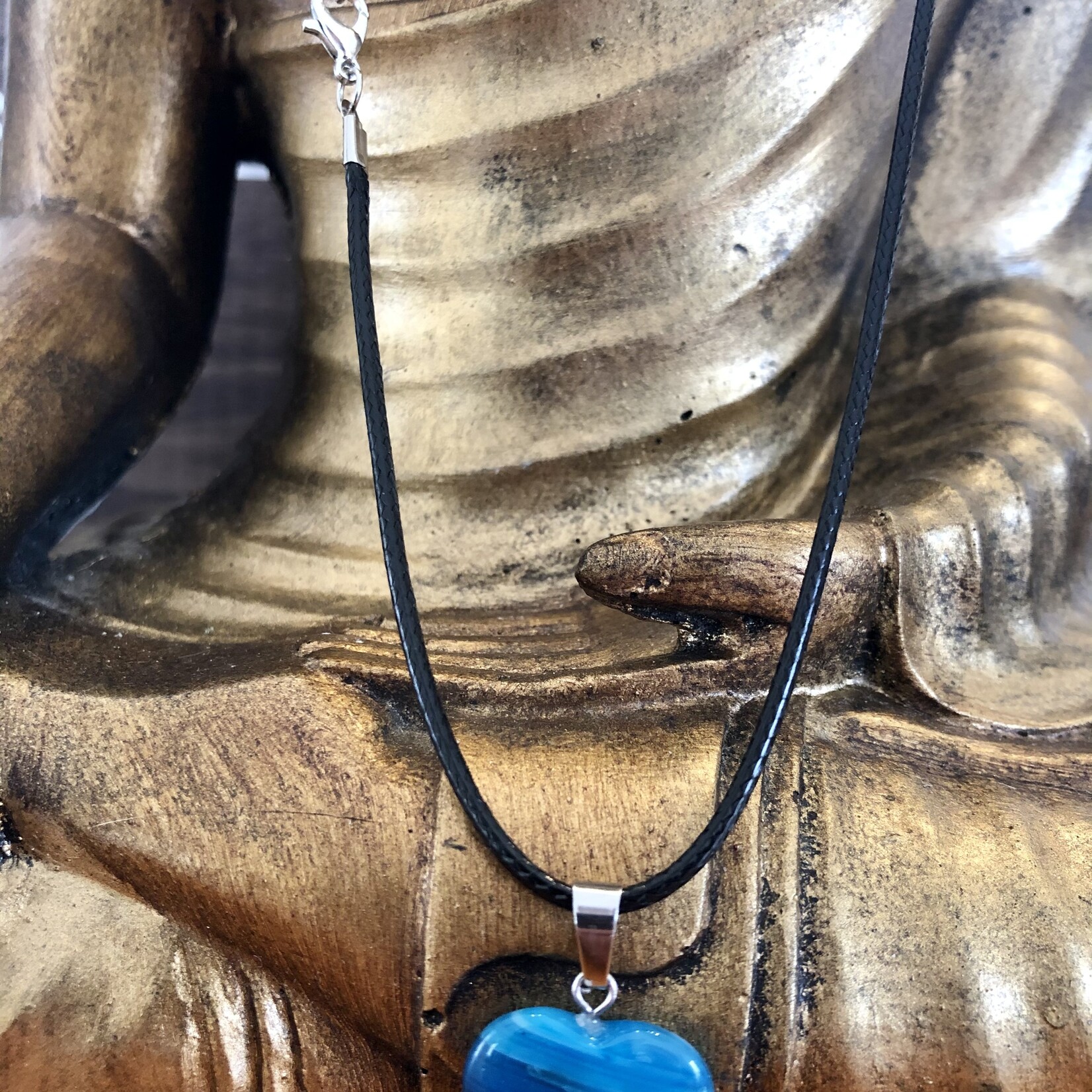 heart necklace blue onyx