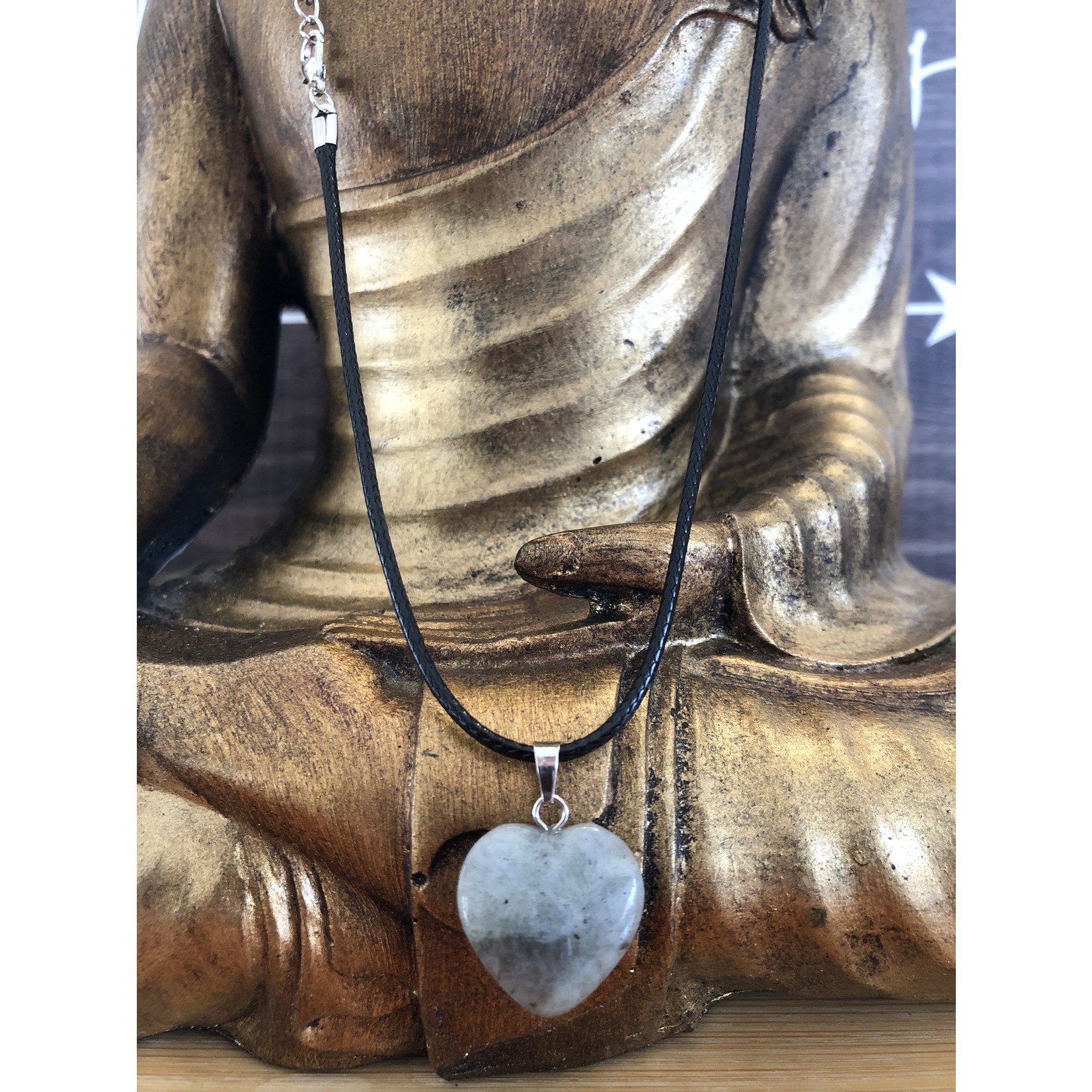 heart necklace labradorite