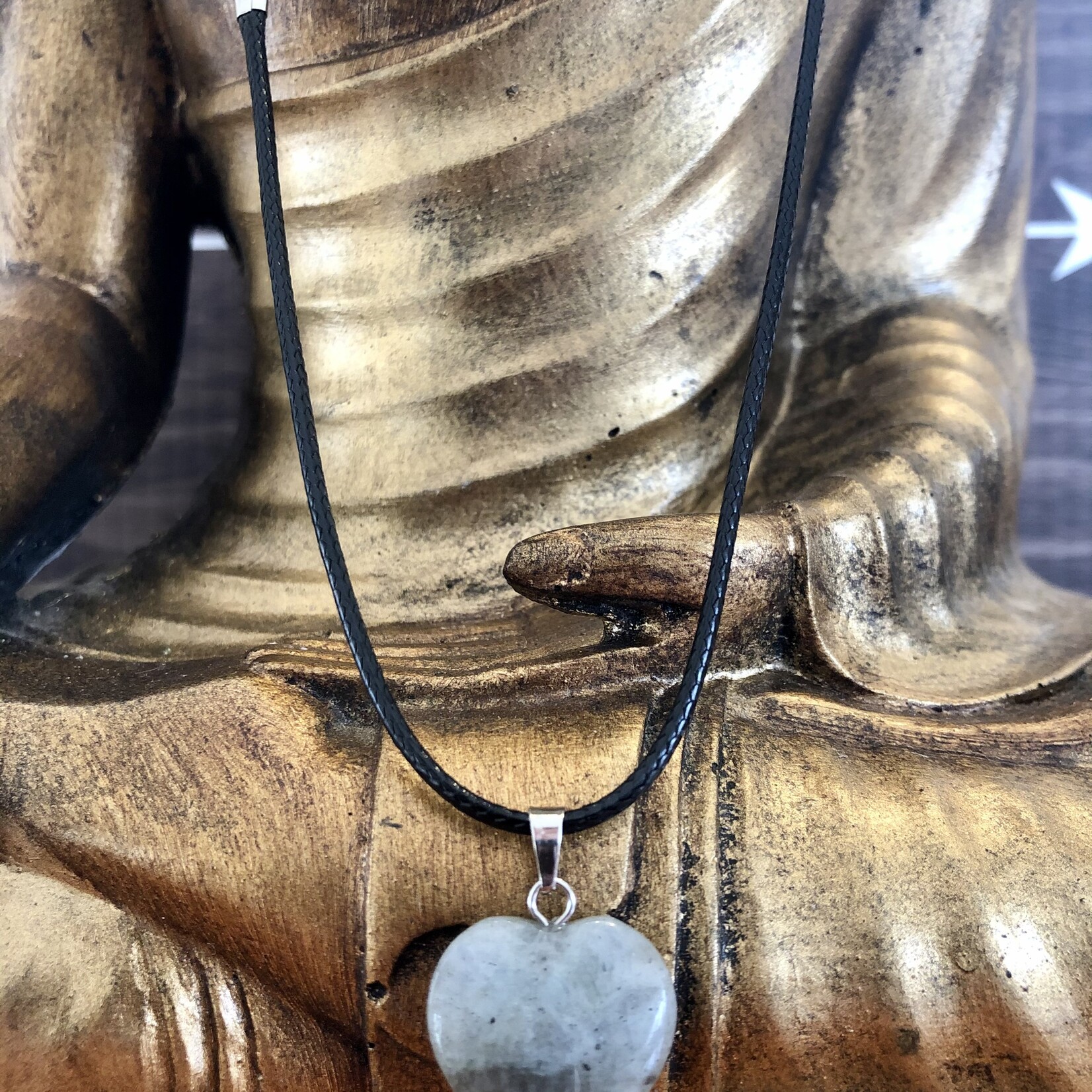 heart necklace labradorite