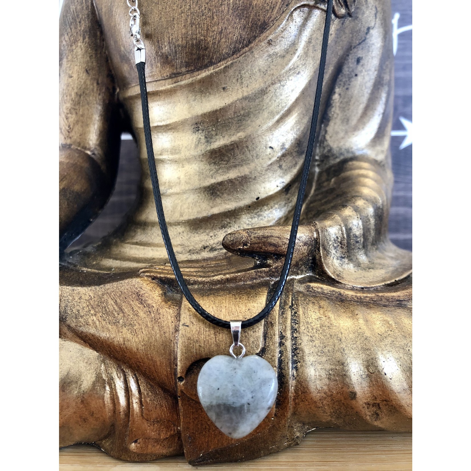 heart necklace labradorite