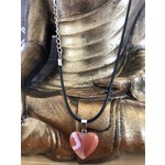 heart necklace stripped agate