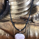 heart necklace rose quartz