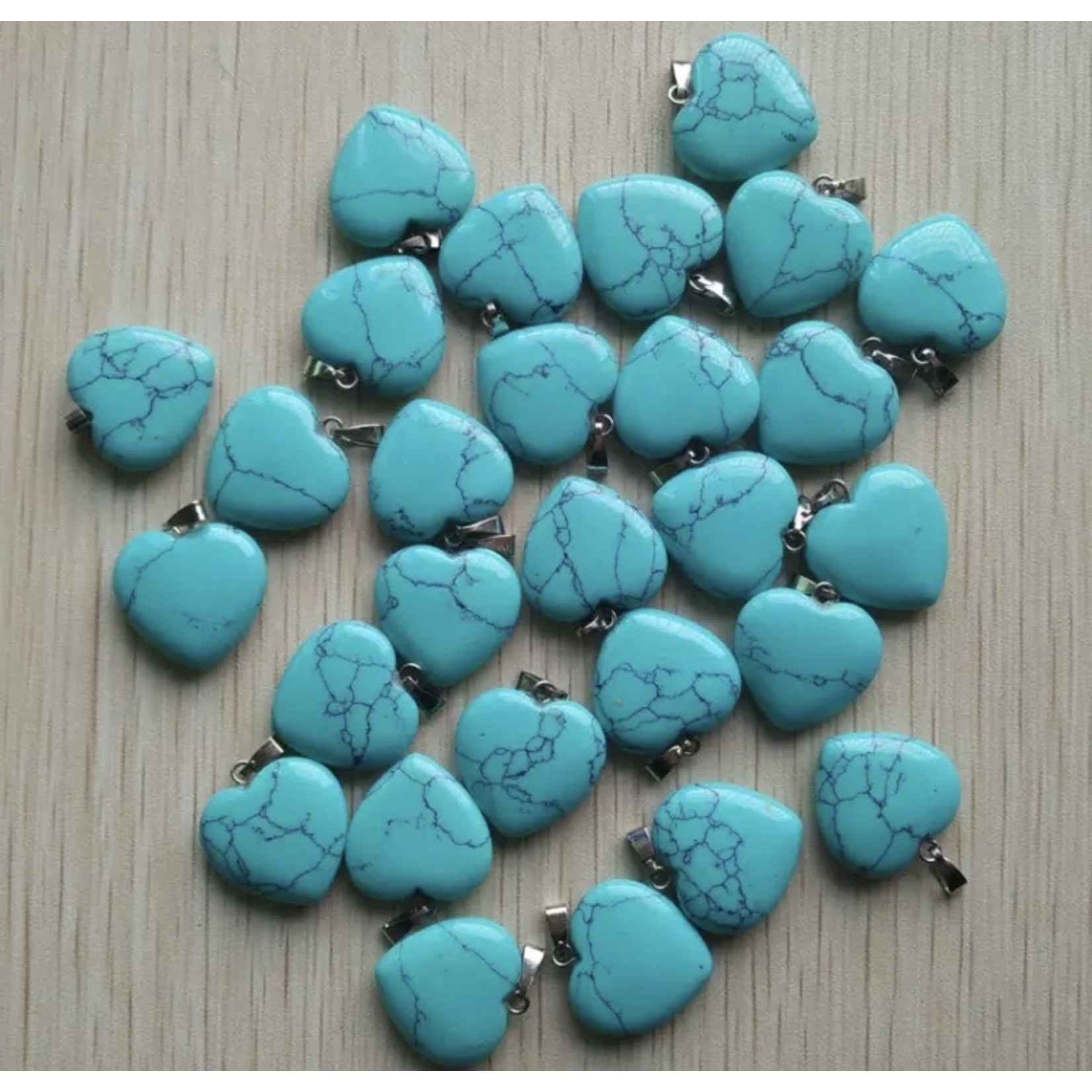 heart necklace turquoise