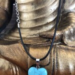 heart necklace turquoise