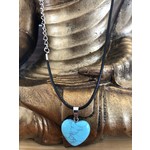 collier cœur turquoise