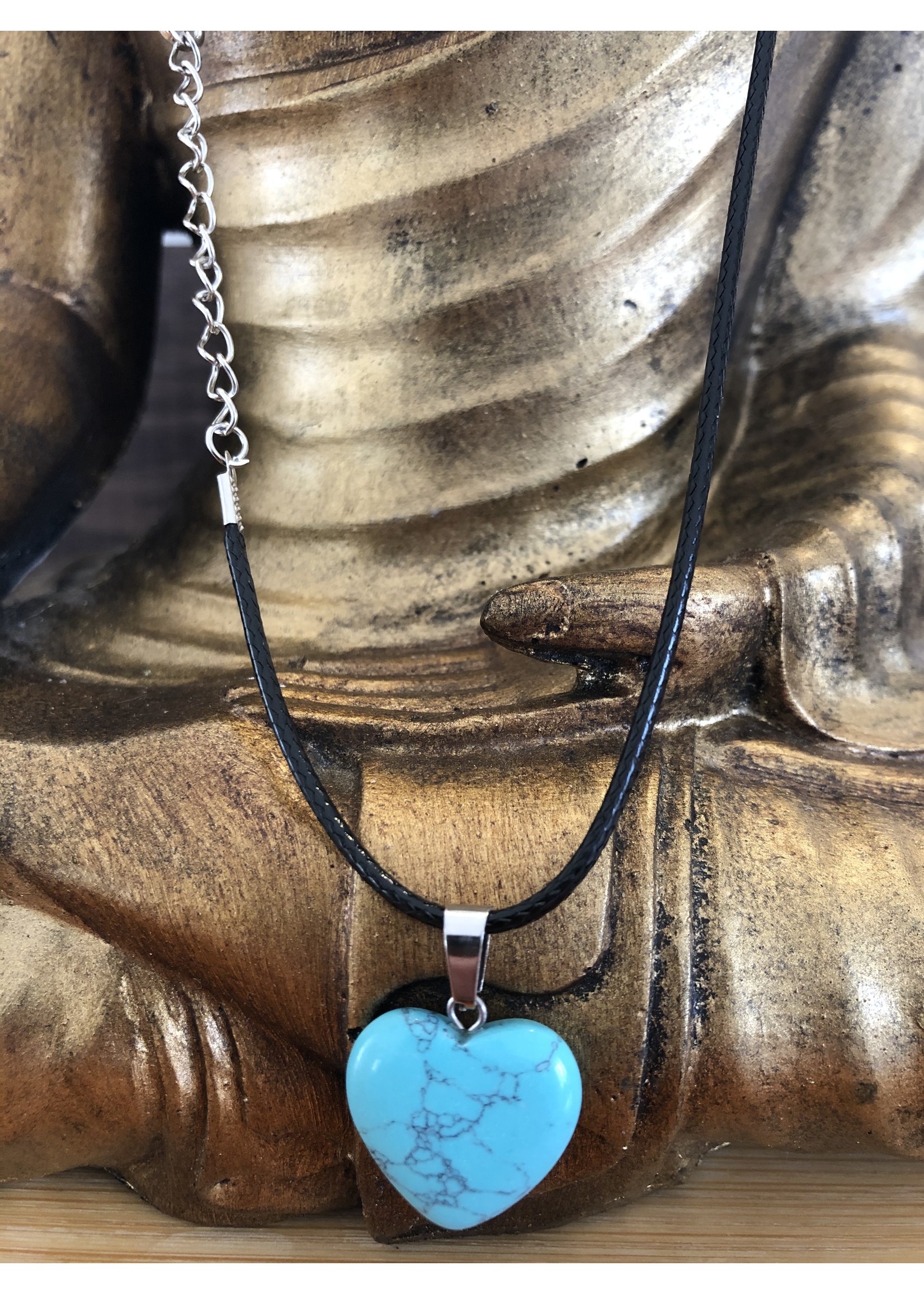 heart necklace turquoise