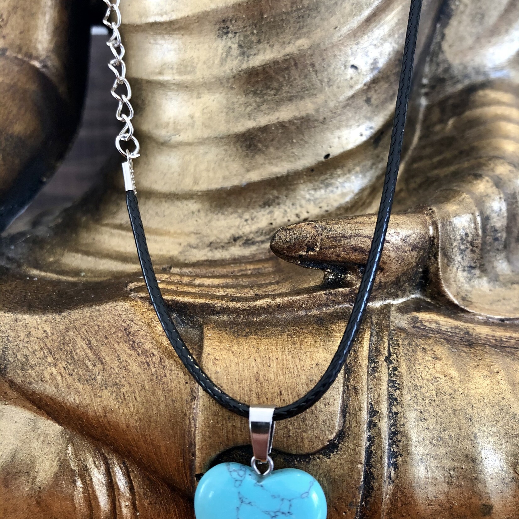 heart necklace turquoise