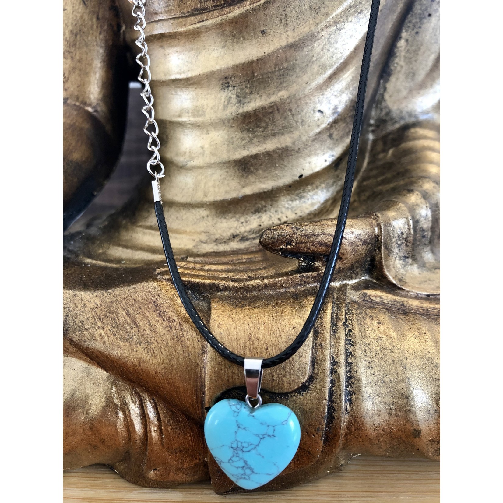 heart necklace turquoise