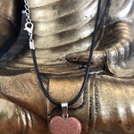 heart necklace golden sand