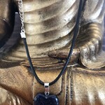 heart necklace blue sand