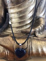 heart necklace blue sand