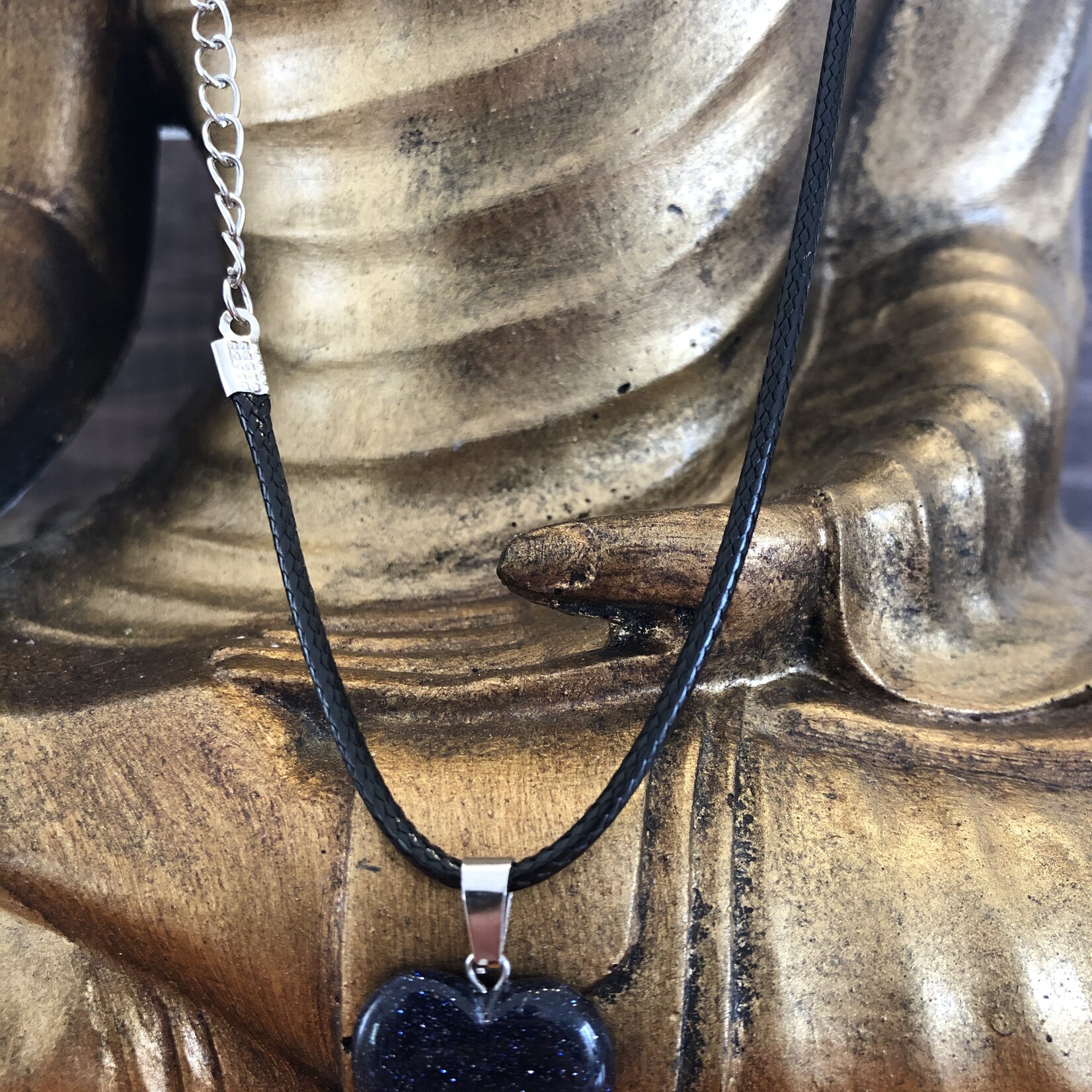 heart necklace blue sand