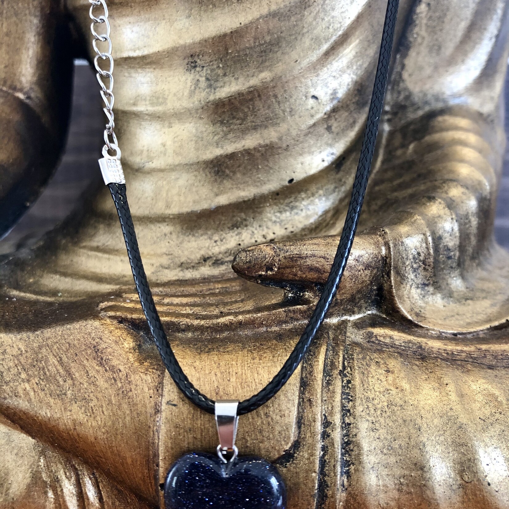 heart necklace blue sand