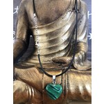 collier cœur malachite