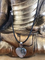 heart necklace bloodstone jasper
